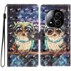 Peňaženkové 3D puzdro Pattern na Xiaomi Redmi Note 14 Pro+ 5G - Sova