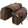 Bočné textilné brašne na motorku retro hnedé