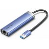 Replikátor portov Vention 5-in-1 USB 3.0 to RJ45/3xUSB 3.0/USB-C Blue Aluminum Alloy Type (TGFSB)