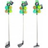 Golfová sada 1ks palica 60cm + 4ks loptička kov/plast 3 druhy