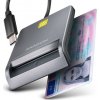 AXAGON CRE-SM3TC, USB-C FlatReader čítačka kontaktných kariet Smart card (eObčianka), kábel 1.2m