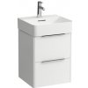 Kúpeľňová skrinka pod umývadlo Laufen Val 43,5x52,5x39 cm biela lesk H4021321102611