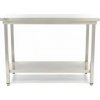 MAXIMA Pracovný stôl z nehrdzavejúcej ocele Maxima „Deluxe“ 70 cm bez lišty 09364003 180x70 cm