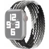AppleKing nylonový remienok s farebným vrkočovým vzorom pre Apple Watch 42mm / 41mm / 40mm / 38mm - L - čierny - možnosť vrátiť tovar ZADARMO do 30tich dní