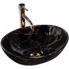 REA - UMÝVADLO NA DOSKU SOFIA BLACK MARBLE REA-U5611