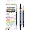 Sada popisovačov na kaligrafiu a ilustrácie Monami Color Twin Brush - Pastel set, 6ks