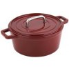 CS Solingen Pekáč s pokrievkou liatinový ALPEN 24 cm červená
