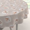 Biante Detský bavlnený okrúhly obrus Sandra SA-744 Spiace medvedíky na obláčikoch na sivobéžovom Ø 150 cm