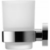 Duravit D-Code Pohárik na zubné kefky a pastu s držiakom, ľavý, mliečne sklo/chróm 0099191000