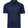 Tee Jays pánska polokošeľa 100% bavlna zapínanie 2 gombíky zosilnené švy, Veľkosť 4XL, Farba Tmavo modrá Navy
