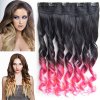 Clip in pás - kučery - ombre - odtieň Black T Pink - odtieň Black T Pink