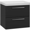 EBS Urban Skříňka s umyvadlem 60cm, černá mat/madlo nerez