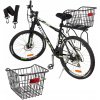 Zadný košík na nosič bicyklov KOVOVÝ TRVANLIVÝ PRIESTRANNÝ čierny