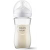 AVENT FĽAŠA Natural Response 240 ml sklenená, cumlík pre podporu rytmu pitia (1m+) 1x1 ks