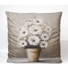 Takoy Zamatová obliečka na vankúš 45x45 biele margaréty-HT-00341 | 45 x 45 cm