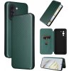Peňaženkové kožené puzdro CARBON na Huawei Nova 10 – Zelená