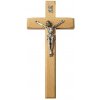 Kríž: drevený, frézovaný - prírodný, 16 cm - KVZ010