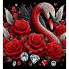 NORIMPEX Diamantové maľovanie Labuť s ružami a diamantmi 30 x 40 cm
