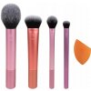 Real Techniques Brushes Everyday Essentials sada štětec na tvářenku + štětec na oční stíny + štětec na rozjasňovač + štětec na make-up + houbička na make-up