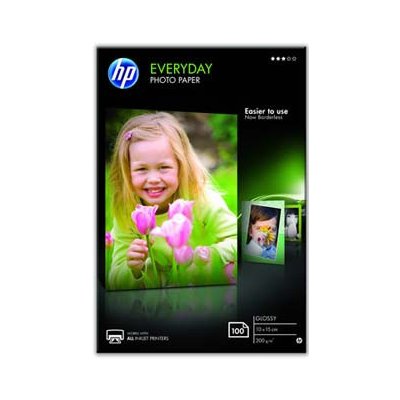 HP Everyday Photo Paper, Glossy, CR757A, fotopapier, lesklý, biely, 10x15cm, 4x6", 200 g/m2, 100 ks, inkoustový