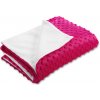 Biante Detská deka Minky bodky Polar Purpurová