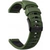 eses Silikónový vzorkovaný remienok - Zeleno čierny, 22 mm