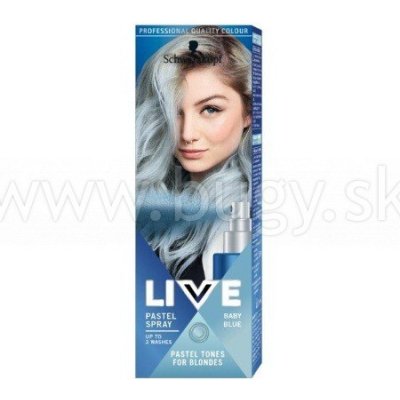 Schwarzkopf Live Pastel Spray zmývateľná farba Nebovomodrý 125 ml od 4,69 €  - Heureka.sk