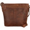 Dámska kožená kabelka cez rameno hnedá - Greenwood Fluxis 3 hnedá