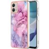 Gumený kryt Full Marble na Motorola Moto G13 / G23 / G53 5G - Rose Gold