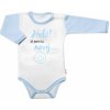 Body dlhý rukáv s vtipným textom Baby Nellys Haló! Ja jsem tu nový chalan