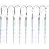 Reťaz MagicHome Vianoce Icicle, 288x LED studená biela, 8 cencúľov, vodopádový efekt, 230 V, 50 Hz, IP44, exteriér, osvetlenie, L-3,50 m, bez adaptéru