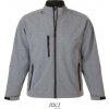 SOL´S RELAX / Pánska 3-vrstvová softshellová bunda - grey melange 4XL