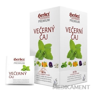 HERBEX Premium VEČERNÝ ČAJ bylinná zmes čaj 20 x 1,5 g