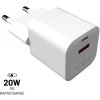 Fixed Mini nabíjačka s USB-C a USB výstupom, podpora PD a QC 3.0, 20W, biela FIXC20M-CU-WH