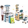 Set kuchynka s technickým vybavením Tech Edition Smoby elektronická s obchodom s rozličným tovarom a nákupnou taškou