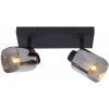 Lucide ALION Ceiling spot light 2x E14 Black/Smoke Glass 17999/02/30