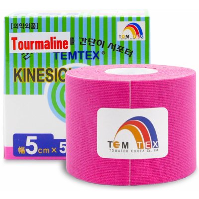 Temtex kinesio tape Tourmaline, ružová tejpovacia páska 5cm x 5m