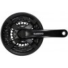 Kľuky Shimano TY501 170 mm, 6/7/8-k., 42/34/24z., čierny s krytom na štvorhran, 4524667634041, EFCTY501C244CLB