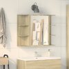 vidaXL Skrinka so zrkadlom, dub sonoma 80x20,5x64 cm, drevotrieska 849603