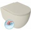 Isvea INFINITY závesná WC misa, Rimless, 36,5x53cm, Ivory SPH 10NF02004-2K