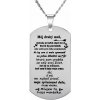 Silvego Oceľový prívesok s retiazkou dog tag pre mužov s nápisom: Möj drahý muž... RRC0386N-SK