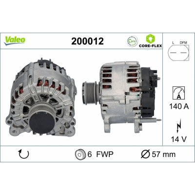 Alternátor VALEO CORE-FLEX 200012