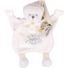 Doudou et Compagnie Paris Doudou Darčeková sada Plyšový muchláčik medvedík s čiapočkou béžový 25 cm