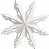 Chic Antique Biela antik kovová nástenná dekorácia snehová vločka Snowflake - 53*6 cm - Chic Antique