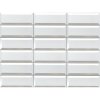 Obkladové panely 3D PVC 06, cena za kus, rozmer 440 x 580 mm, obklad biely so sivou škárou, IMPOL TRADE