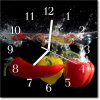 Nástenné sklenené hodiny Paprika 30x30 cm