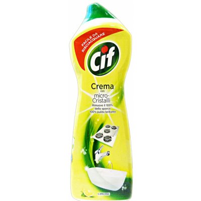 CIF Cream Lemon Čistiaci prípravok, s účinnými mikročasticami, s vôňou citrónu 750 ml