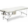 BodyFit 2 Hliníkový masérsky stôl segmentový krémový 195 x 70 5 cm