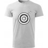 Terč na lukostreľbu - Klasické pánske tričko vyššej gramáže - M ( Svetlosivý melír )