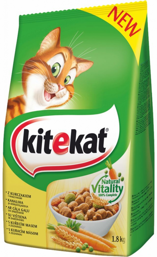 Kitekat s kuraťom a zeleninou 1,8 kg